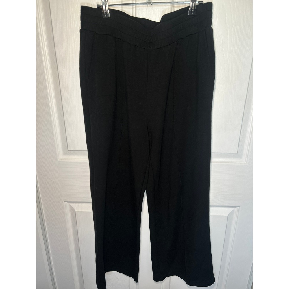 Varley Black Track Pants Wide-Leg Joggers